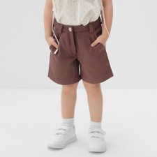 Шорты для девочки MINAKU: Casual collection KIDS цвет шоколадный, рост 104
