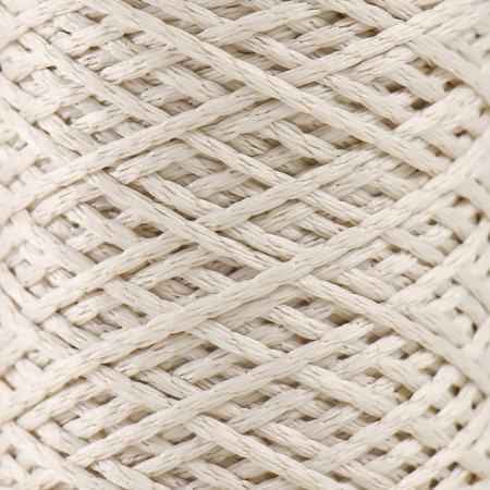 Knitting cord 100% polyester 1mm 200m/75 ± 10g (02-milk)-2