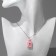 Pendant "Joy" Spirits, white-pink color in silver, 40 cm