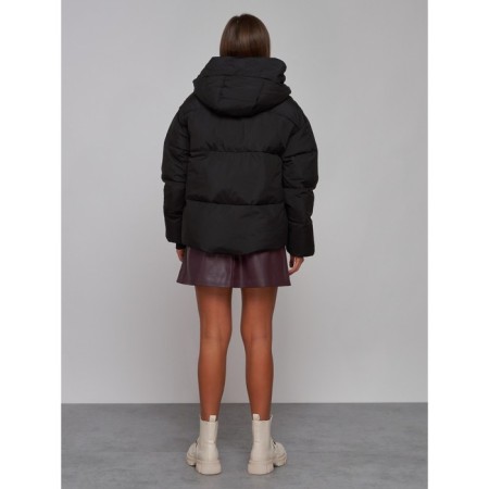 Winter jacket female, size 50, black color-3