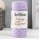 Knitting cord 100% cotton, width 3mm 25m 80g "Lilac" 4.5x4.5x10 cm
