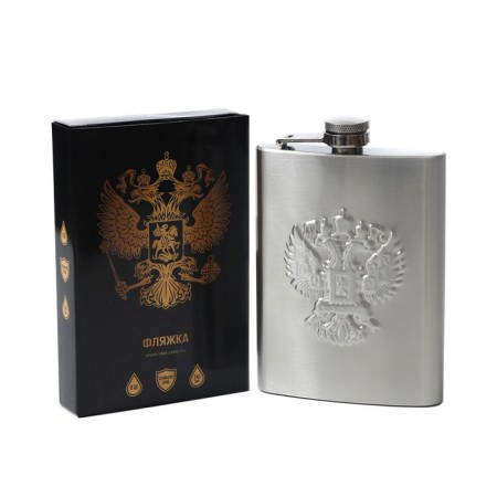 Flaw "Two -headed eagle", 240 ml, chrome-1