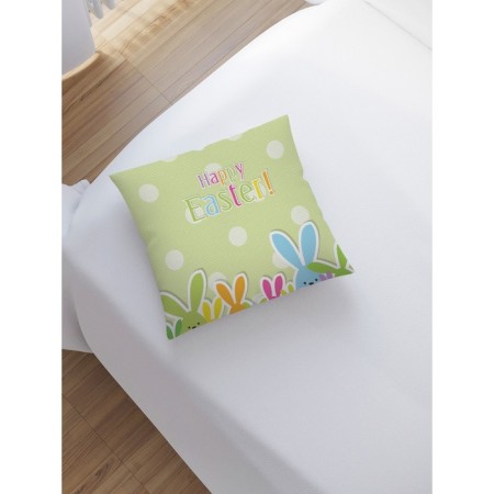 Decorative pillowcase "Color Congratulation with Easter", on a zipper, size 45x45 cm-1