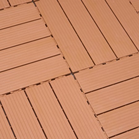Garden tiles, paving, set - 10 pcs, plastic, brown, 30 x 30 x 2 cm-4