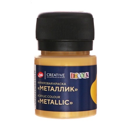 Acrylic paint Metallic 20 ml, ZHK Decola, Gold Inca, 4926969-3