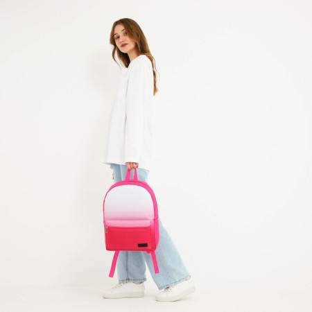 School textile school with a white gradient, 38x29x11 cm, pink color, lightning department-7
