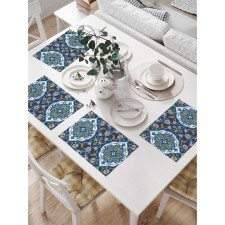 Set of napkins for setting the east pattern, rectangular, size 32x46 cm, 4 pcs