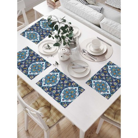 Set of napkins for setting the east pattern, rectangular, size 32x46 cm, 4 pcs