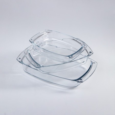 A set of baking dishes "Flora", 3 pcs, glass, Iran