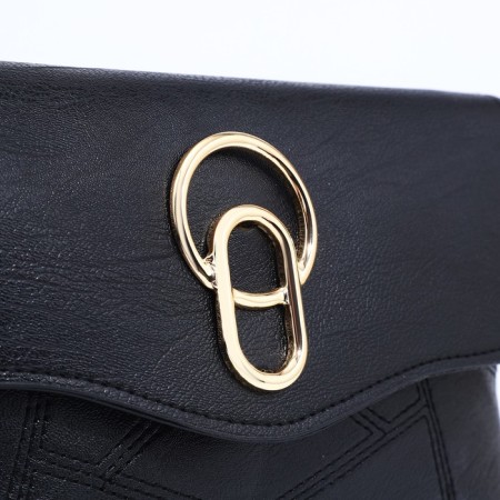 Bag-clate on magnet, long belt, black color-4
