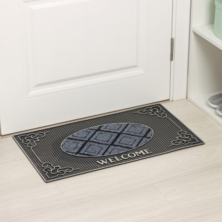 Rug -shaped rubber shade of Welcome, 40 × 70 cm, color mix-8