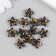 Decor for creativity Plastic "Flower-Pilist Line Lake" Crystal 1.4x1.4 cm