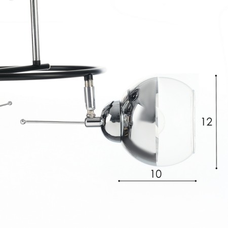 Redo chandelier 2he27 40W Black-chromium 45x30x28 cm-8