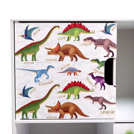 Rabberry with the doors "Dinosaurs", 60 × 60 cm, white color-7