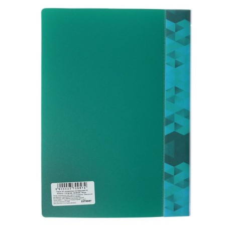 Set of folders A5, 20 inserts, calligrata, pocket on the spine, green, 3 pieces-2