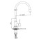 Accoona A48104T kitchen mixer, single -leaf, with nut, stainless steel, gray/satin