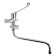Bath mixer "TsS-SM" ST300117, single-leaf, pouring 300 mm, surgical, chromium