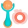 A set of rattles with a “vegetable mix” teether, 2 pcs