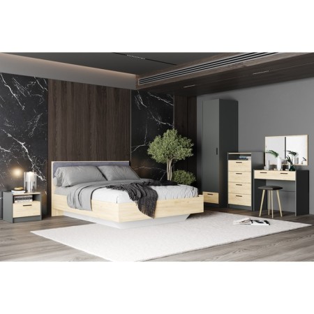 Tumbling bedside ottavia 011.15, 482x400x464, Anthracite/oak craft golden-3