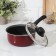 Bucket "Expert", 1.3 l, d = 16 cm, glass cover, plastic handle, anti -stick coating, burgundy color