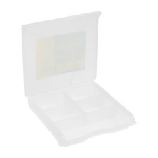 Organizer with tundra latch, 5 departments, 116 x 110 x 22 mm, plastic