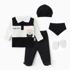 A set for a boy (5 items), black color, height 62