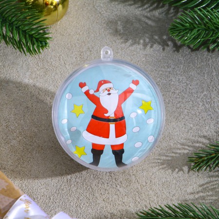 Christmas tree decoration for coloring "Fun" size: 8 cm; 2 pcs., Brush