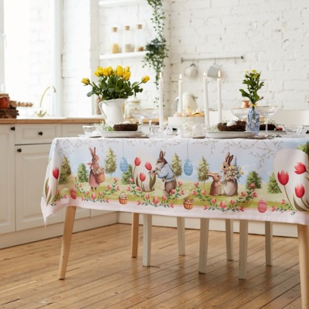 The tablecloth Easter Garden 145*180 +/- 3 cm, 100% p/e-1