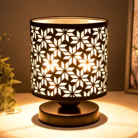 Lamp with the Oleander switch 1he27 40W black 14.5x14.5x19.5 cm Risalux-2