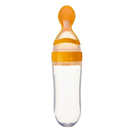 A bottle for feeding with a spoon, silicone, from 5 months, 90 ml., Mix color-6