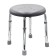 Bathroom stool with adjustable GO height, gray
