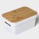 Storage container with lid LADOM "Naturel", 25.5 × 17 × 12cm, white color