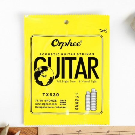 Strings for the acoustic guitar Orphee TX630, 011-052, phosphorus bronze-4