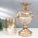 Summary Metal, glass for 1 candle "Elegant Cup" gold 42x17x17 cm