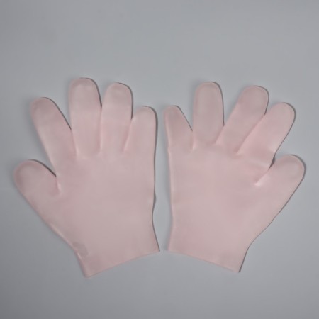 Silicone gloves for cosmetic procedures, reusable, 20 cm, universal size, pink color-2