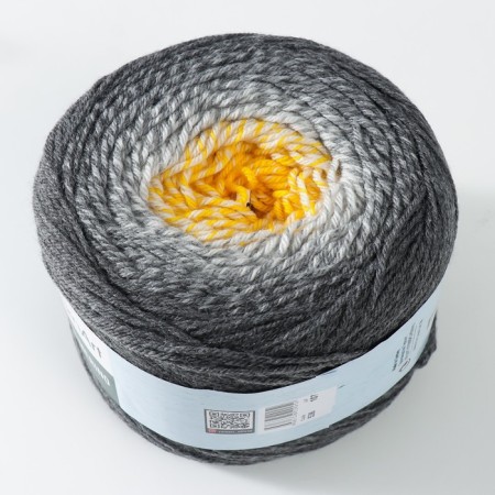 Yarn "Flowers Merino" 75% acrylic, 25% wool 590m/225g (536 gray-yellow)-1