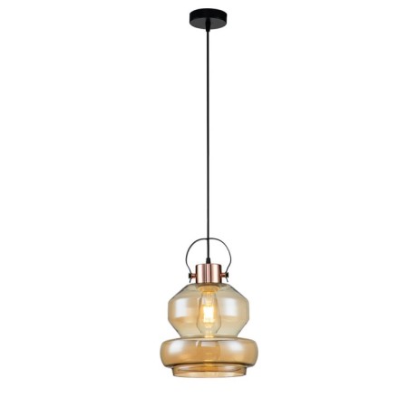 Suspended Indigo, 11022/C/1p Black. 1x60W, E27, 250x220x370/1870 mm, Amber color