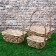 Set of baskets “Crosses”, 3 pcs: 32 × 25 × 13/37 cm, 26 × 18 × 12/33 cm, 20 × 14 × 9/29 cm