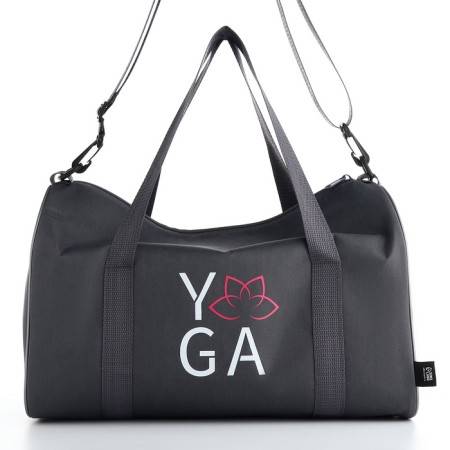Female sports bag, textura, small size, gray color-6