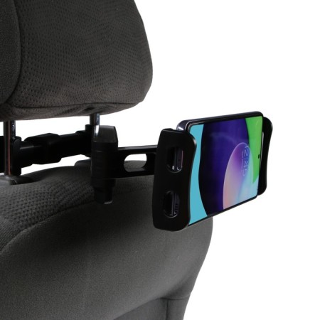 Holder for a phone or tablet for a car headrest, telescopic, 11-21 cm., Black-2