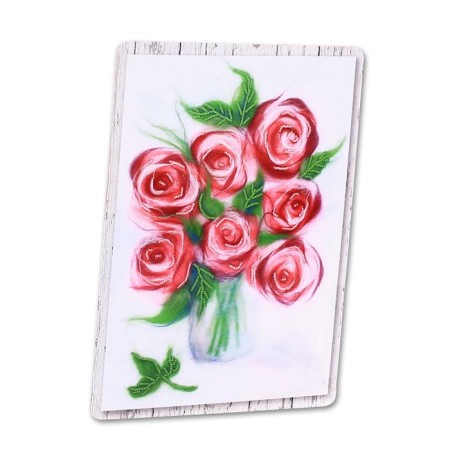 Painting with the wool "roses", a4-2