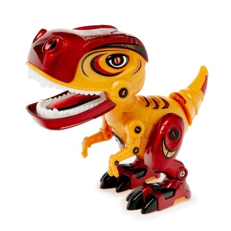 Robot dinosaur "Mini -Zavrik", interactive: reacts to touches, sound, light, batteries, mix color-1