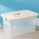 Storage container with a lid Ricco, 15 l, 41.5 × 27 × 22 cm, beige color
