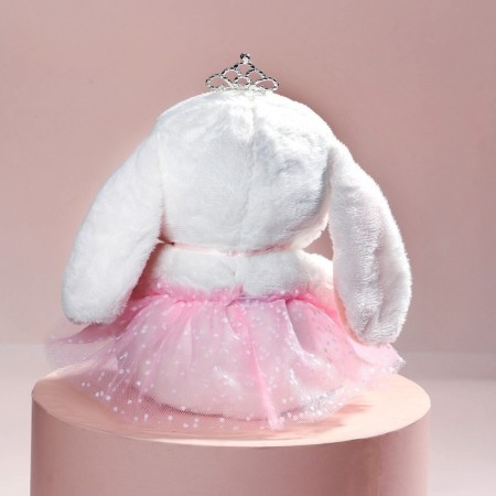 Soft toy "Bunny La Pu", in a dress, with a crown-3