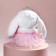 Soft toy "Bunny La Pu", in a dress, with a crown