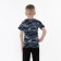 T-shirt for a boy, gray/camouflage color, height 134-140 cm