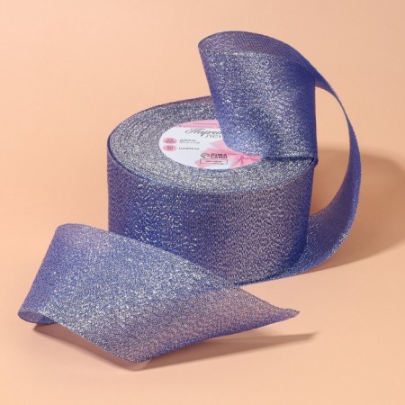 Brocade tape, 50 mm, 23 ± 1 m, blue color No. 037-1