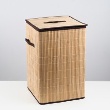 Basket for linen is folding, 36x36x56 cm, bamboo