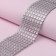 Ribbon with imitation of rhinestones, 4 cm, 9 ± 1 m, silver color