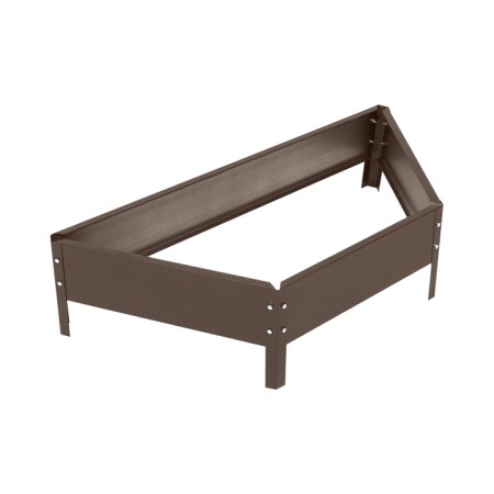 The flowerbed is galvanized "trapezoid", d = 100 cm, h = 15 cm, brown, Greengo-7